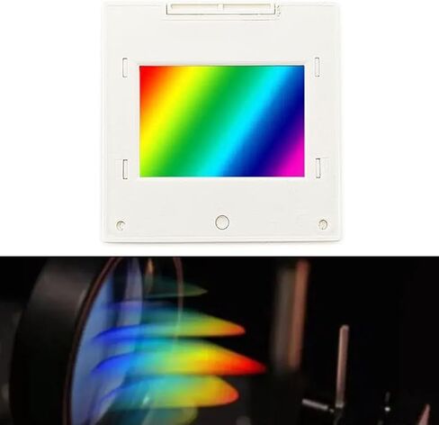 Transmission Diffraction Grating Sheet Spectrophotometer Optical Teaching Experiment Tool With Frame Size 2x2 Inch PET Material(1200lines/mm) in Kuwait