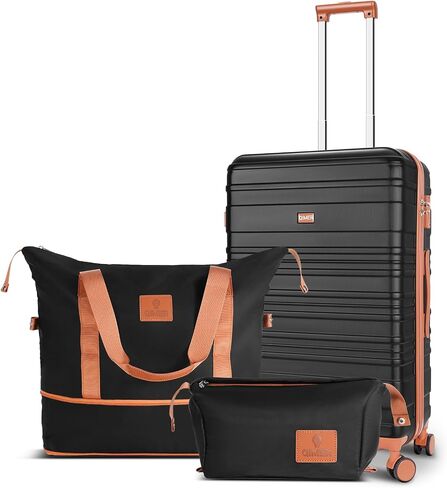 Luggage Sets, 20 Inch Carry on Luggage Using 100% PC, Lightweight Luggage with YKK Zipper and TSA Locks, Durable, Quiet Double Wheels, Travel Luggage for Men and Women, Y02 White 3 Piece in Saudi Arabia