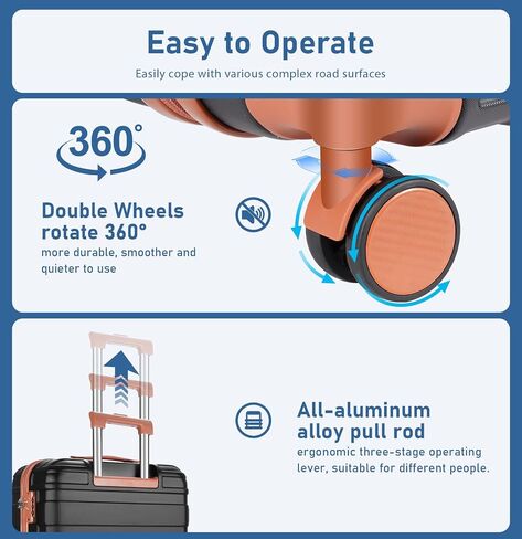 Luggage Sets, 20 Inch Carry on Luggage Using 100% PC, Lightweight Luggage with YKK Zipper and TSA Locks, Durable, Quiet Double Wheels, Travel Luggage for Men and Women, Y02 White 3 Piece in Saudi Arabia