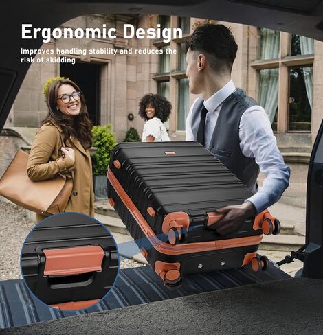 Luggage Sets, 20 Inch Carry on Luggage Using 100% PC, Lightweight Luggage with YKK Zipper and TSA Locks, Durable, Quiet Double Wheels, Travel Luggage for Men and Women, Y02 White 3 Piece in Saudi Arabia