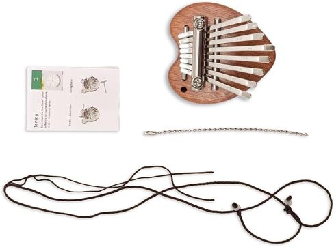 8 Keys Mini Kalimba Thumb Piano with Portable Soft Bag Tuning Hammer Instruction Finger Piano for Kid Adult Beginners in Kuwait