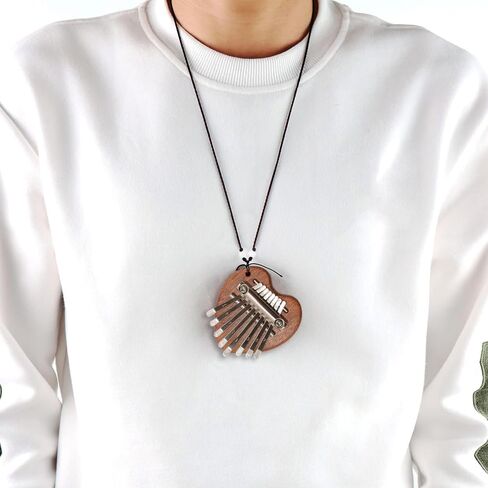 8 Keys Mini Kalimba Thumb Piano with Portable Soft Bag Tuning Hammer Instruction Finger Piano for Kid Adult Beginners in Kuwait