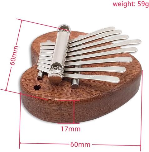 8 Keys Mini Kalimba Thumb Piano with Portable Soft Bag Tuning Hammer Instruction Finger Piano for Kid Adult Beginners in Kuwait