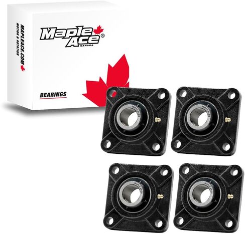 Maple Ace UCF210-31 شفة مربعة تحمل 1-15/16 "تتحمل ، 4-bolt قاعدة صلبة ، صلبة ، الخدمة الثقيلة (Qty 4) in Kuwait