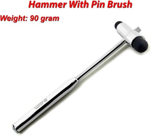 Professional Medical Reflex Hammer | Neurological Diagnostic | Surgical Taylor Percussion | Rubber Head | Neurological Neuro Instruments Tools (Reflex Hammer with Pin Brush) in Saudi Arabia