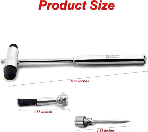 Professional Medical Reflex Hammer | Neurological Diagnostic | Surgical Taylor Percussion | Rubber Head | Neurological Neuro Instruments Tools (Reflex Hammer with Pin Brush) in Saudi Arabia
