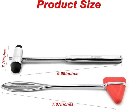 Professional Medical Reflex Hammer | Neurological Diagnostic | Surgical Taylor Percussion | Rubber Head | Neurological Neuro Instruments Tools (Reflex Hammer with Pin Brush) in Saudi Arabia