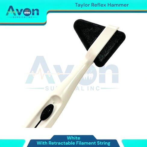 مطرقة من البلاستيك العصبي Taylor White Taylor مع سلسلة خيوط قابلة للسحب - أداة فحص التشخيص المنعكس in Saudi Arabia