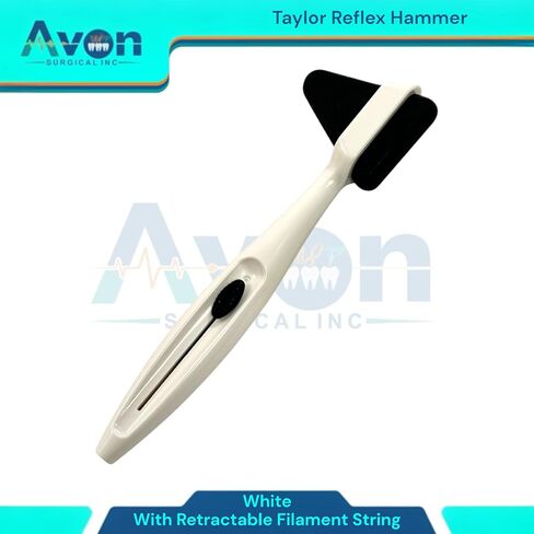 مطرقة من البلاستيك العصبي Taylor White Taylor مع سلسلة خيوط قابلة للسحب - أداة فحص التشخيص المنعكس in Saudi Arabia