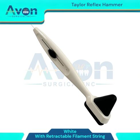 مطرقة من البلاستيك العصبي Taylor White Taylor مع سلسلة خيوط قابلة للسحب - أداة فحص التشخيص المنعكس in Saudi Arabia