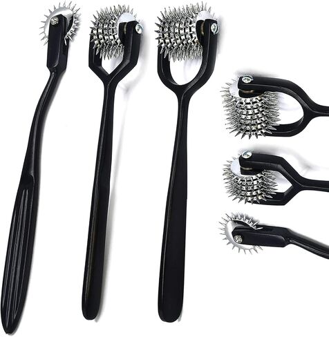 Set of 3 Wartenberg Neurological Pin Wheel Pinwheel 1, 5, & 7 Head Diagnostic Black Coated in Saudi Arabia