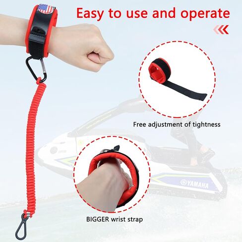 Boat Kill Switch Lanyards Wrist Strap, Jet Ski Key Lanyard Fit for Mercruiser Marine Outboard in Saudi Arabia