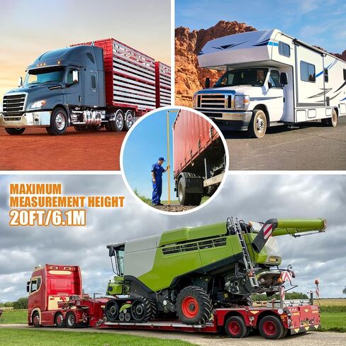 Height Measuring Stick,20' Height Stick for Trucks with Telescoping Fiberglass Pole,Sturdy Accurate Non-Conductive Height Measurement Tool with Carrying Bag,for Trucks,Trailers, Car Haulers in Saudi Arabia