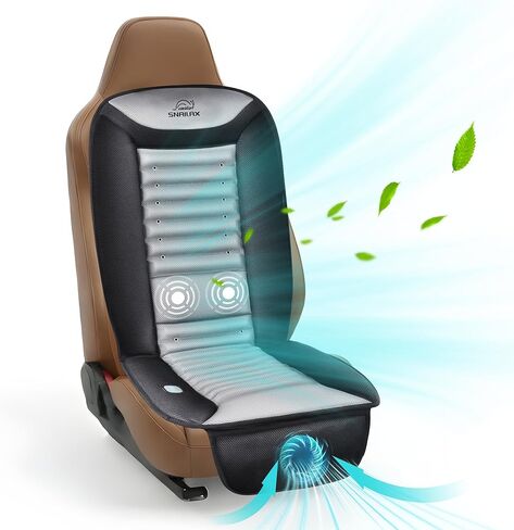 Snailax Cooling Seat Cover for Car, Cooling Car Seat Cushion, Cooling Seat Pad with 3 Adjustable Cooling Air Speeds, Ventilated, Breathable, Universal Fit for Most Cars, SUV, Truck, USB Charging in Saudi Arabia