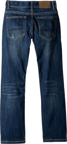 Tommy Hilfiger Boys' 5-Pocket Stretch Slim Straight Leg Denim Jean, Zipper Closure, Canyon, 14 in Saudi Arabia