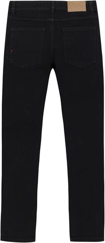 Tommy Hilfiger Boys' 5-Pocket Stretch Slim Straight Leg Denim Jean, Zipper Closure, Canyon, 14 in Saudi Arabia