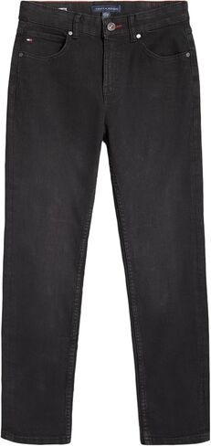 Tommy Hilfiger Boys' 5-Pocket Stretch Slim Straight Leg Denim Jean, Zipper Closure, Canyon, 14 in Saudi Arabia