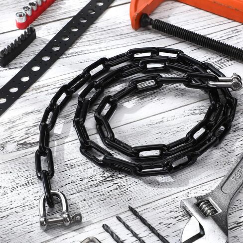 PVC Coated Boat Anchor Chain 1/4 Inch x 4 ft or 5 ft Anchor Chain for Boats with Stainless Steel Shackles Boat Safety for Kayak in Kuwait