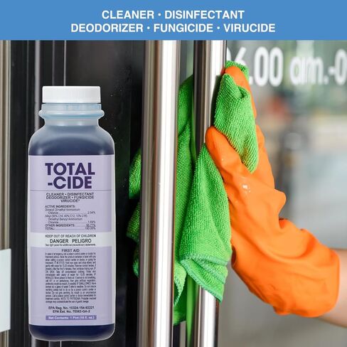ForPro Total-Cide Disinfectant Solution, 2X Concentrated Formula, Hospital Grade Sanitizer & All Purpose Cleaner, 16 Fl Oz in Kuwait