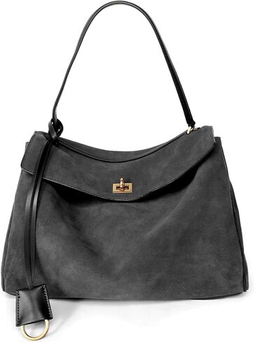 Genuine Leather Tote Bag for Women: Soft Leather Shoulder Handbags for Ladies - Large Satchel Purse for Travel Work in Saudi Arabia