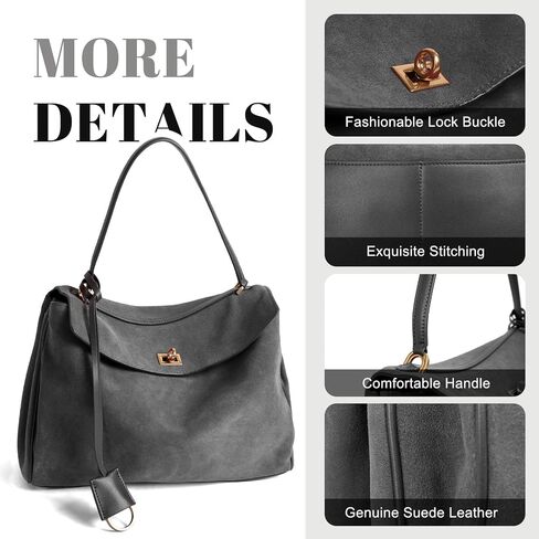 Genuine Leather Tote Bag for Women: Soft Leather Shoulder Handbags for Ladies - Large Satchel Purse for Travel Work in Saudi Arabia