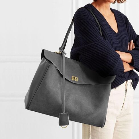 Genuine Leather Tote Bag for Women: Soft Leather Shoulder Handbags for Ladies - Large Satchel Purse for Travel Work in Saudi Arabia