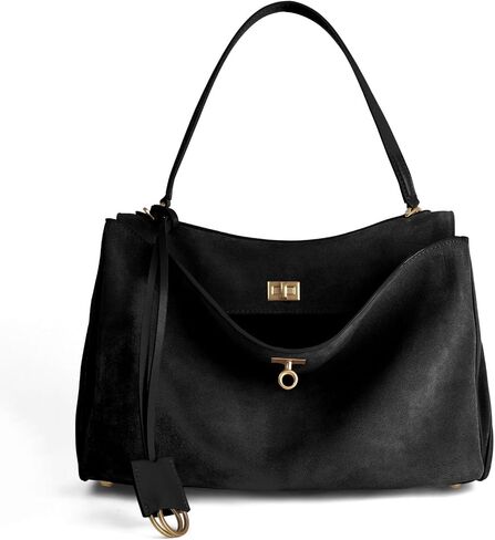Genuine Leather Tote Bag for Women: Soft Leather Shoulder Handbags for Ladies - Large Satchel Purse for Travel Work in Saudi Arabia