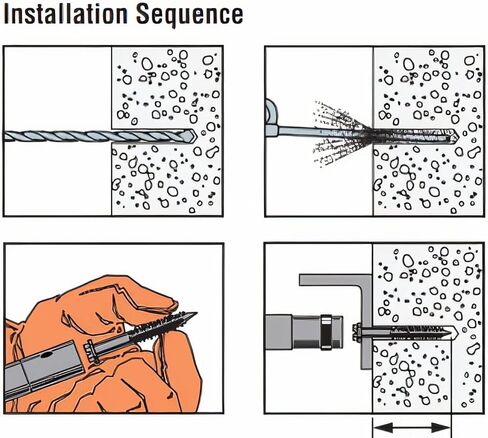 ((Qty 640) Concrete Screws 1/4" x 1 1/4" P/Flat Head for Anchoring to Masonry, Block or Brick Stucco 64 Pack 6 Drill Bits in Saudi Arabia