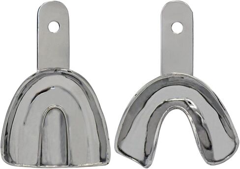 Metal Dental Impression Trays Set Perforated Upper & Lower Edentulous Stainless Steel (10 PCS. XS,S,M,L,XL Perforated) in Saudi Arabia