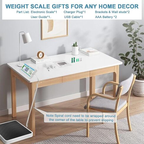 Rechargeable Medical Physician Scale, 660 lb Capacity, Digital Scale for Body Weight with LCD Display, High Accuracy, Switchable kg/lb/oz, Heavy Duty - Doctor Office, Home Use, Ideal Weighting Gift in Saudi Arabia