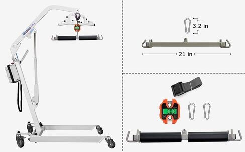 SIKE PWS450 Patient Weight Scale Kit for Lift, Universal Scale With 6-Point Sling Bar Spreader Bar, Accessories, Install and Work in Saudi Arabia