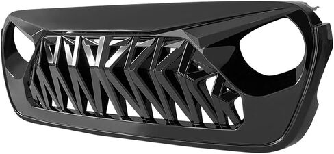 مصبغة أسماك القرش الأمامية متوافقة مع 2018-2025 Jeep Wrangler JL JLU Gladiator JT W/O Trailcam ، Matte Black in Kuwait
