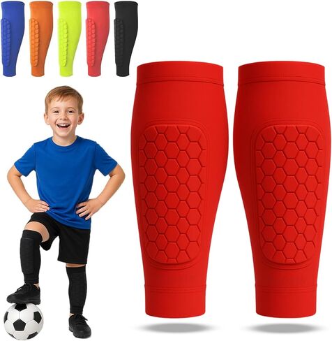 Shin Defender Shin Guards Kids-Shindefender Mini Shin Guards Soccer Kids 8-10/10-12 in Kuwait