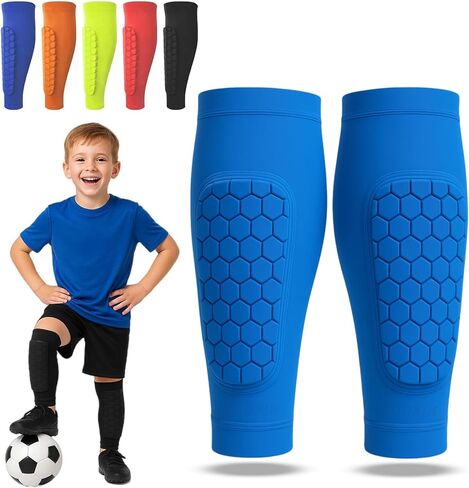 Shin Defender Shin Guards Kids-Shindefender Mini Shin Guards Soccer Kids 8-10/10-12 in Kuwait