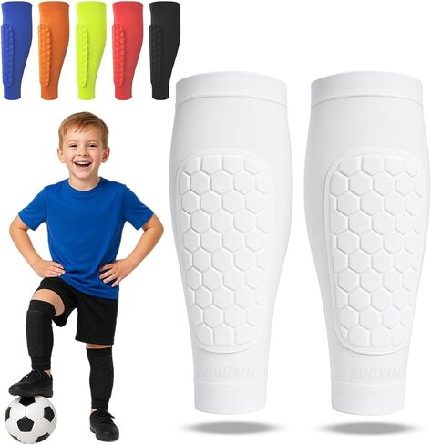 Shin Defender Shin Guards Kids-Shindefender Mini Shin Guards Soccer Kids 8-10/10-12 in Kuwait