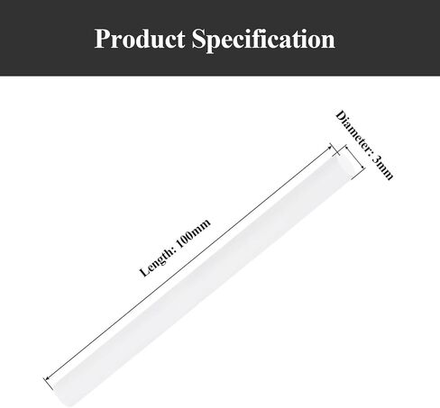 2 Pieces Mirror Zirconia Ceramic Rods Length 100Mm, Insulation Ceramic Rod Diameter 2.5-4.5Mm Suitable for Precision Parts,Diameter 2.5mm in Saudi Arabia
