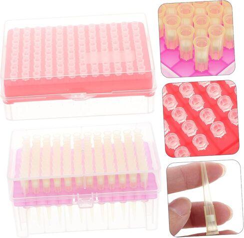 Plastic Lab Pipettor Tip 2 Boxes 10ul/200ul Filter Pipette Tips Filter Element Suction Head in Saudi Arabia