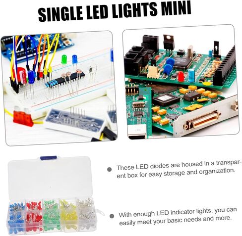 3MM 5MM LED Diodes Kit Single LED Light Bulbs for Crafts Experiments and DIY Projects Assorted for Science Projects 10-Piece Set in Saudi Arabia