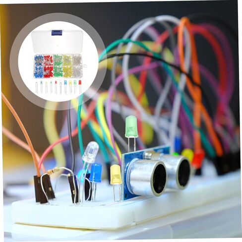 3MM 5MM LED Diodes Kit Single LED Light Bulbs for Crafts Experiments and DIY Projects Assorted for Science Projects 10-Piece Set in Saudi Arabia