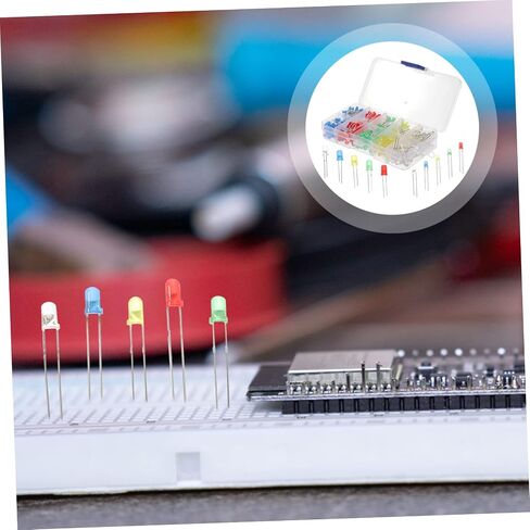 3MM 5MM LED Diodes Kit Single LED Light Bulbs for Crafts Experiments and DIY Projects Assorted for Science Projects 10-Piece Set in Saudi Arabia