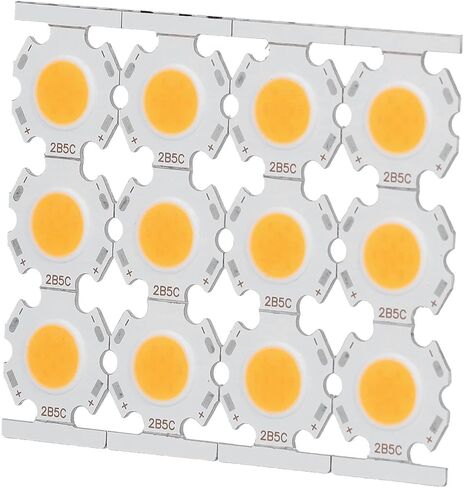 evgatsauto 12pcs round led chips cob light isititer 5w 15-17v leuminium reckrate recespating them reminescing no dowlling for diy spothlights downlights (الإضاءة البيضاء) in Kuwait