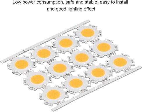 evgatsauto 12pcs round led chips cob light isititer 5w 15-17v leuminium reckrate recespating them reminescing no dowlling for diy spothlights downlights (الإضاءة البيضاء) in Kuwait