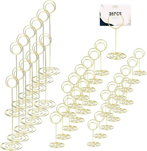 36 Pcs Table Number Holders Black, 3 Size Place Card Holder Black Picture Holders for Centerpieces Name Numbers Memo Note Cards Wire Photo Clip Tables Card Holder Stand for Wedding Anniversary Party in Saudi Arabia