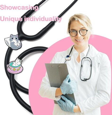 7 Pcs Stethoscope Charms, Stethoscope Accessories for Nurse Stethoscope Unique Id Tag, Compatible for 3M Littmann MDF, Gifts for Nurses, Doctors PEDS Vet Medical Workers (Puppy) in Saudi Arabia