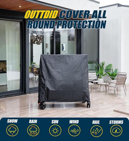 Ping Pong Table Cover 600D Heavy Duty Waterproof for Outdoor & Indoor Foldable 9 x 5 FT Folding Table Tennis Tables in Kuwait
