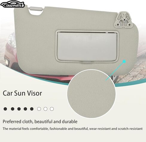 سائق جانب Sun Visor متوافق مع Nissan Sentra 2013-2019 Sun Shade بدون استبدال الضوء 96401-4at7a اللون: رمادي in Kuwait