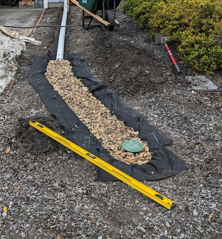 Heavy-Duty Sandbaggy Non-Woven Geotextile Landscape Fabric Roll, Made in USA, Lightweight Weed Barrier, UV Protected, 100 Lb Tensile Strength, French Drain, Erosion Control (3 ft x 15 ft Roll) in Kuwait