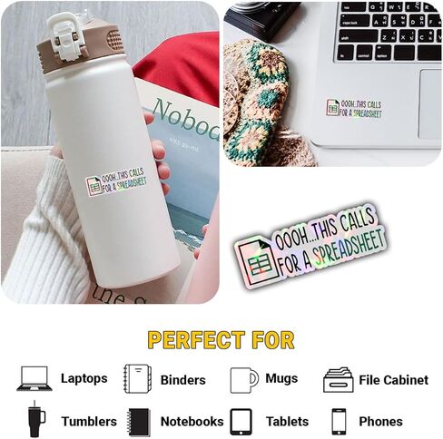 3 PCS OOOH هذا يدعو إلى ملصقات محاسبة ملصقات جداول البيانات ، هذا يدعو إلى ملصق ورقة انتشار OHHH هذا يدعو إلى جدول زجاجة جهاز كمبيوتر محمول من جدول بيانات صافي ، خوذة هدايا HART HAT HAT 3 "x3" in Kuwait