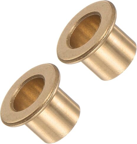 2pcs Flanged Sleeve Bearing - [8mm x 10mm x 10mm] Bronze Oilless Bushing for Equipment Machine Use | Gold in Saudi Arabia