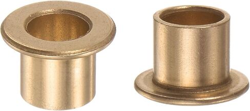 2pcs Flanged Sleeve Bearing - [8mm x 10mm x 10mm] Bronze Oilless Bushing for Equipment Machine Use | Gold in Saudi Arabia